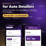 Quick Quote Pro for Auto Detailing — $97 one-time, no subscription
