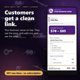 Your customer opens a clean branded quote link for Carpet Cleaning