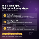 Quick Quote Pro for Carpet Cleaning is a web app: set up in 3 easy steps, $97 one-time