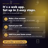 Quick Quote Pro for Electrical is a web app: set up in 3 easy steps, $97 one-time
