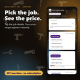 Pick the handyman job details and see the price