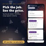 Pick the house cleaning job details and see the price