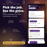 Pick the junk removal job details and see the price