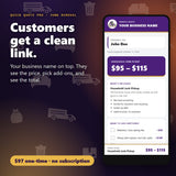 Your customer opens a clean branded quote link for Junk Removal