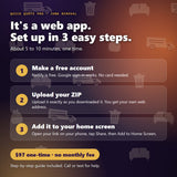 Quick Quote Pro for Junk Removal is a web app: set up in 3 easy steps, $97 one-time