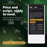 Landscaping quote price and word-for-word script ready to send