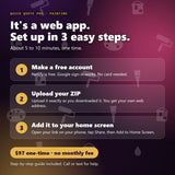 Quick Quote Pro for Painting is a web app: set up in 3 easy steps, $97 one-time