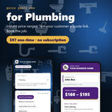 Quick Quote Pro for Plumbing — $97 one-time, no subscription