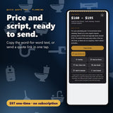 Plumbing quote price and word-for-word script ready to send
