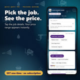 Pick the pressure washing job details and see the price
