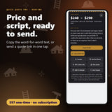 Roofing quote price and word-for-word script ready to send